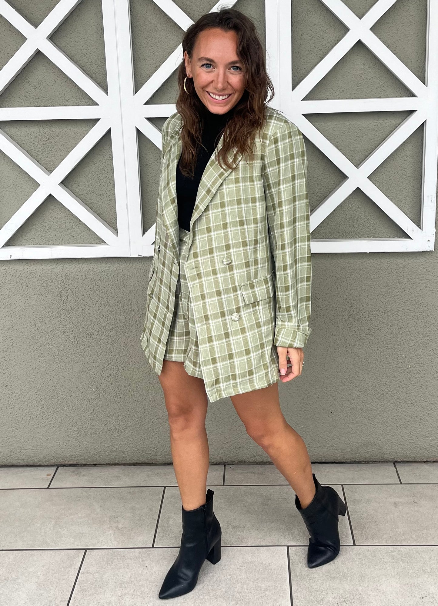 Plaid Oversized Blazer