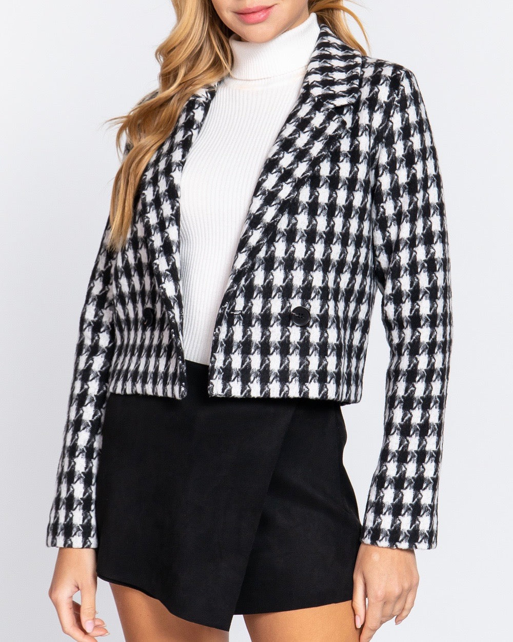 JACQUARD CROP JACKET